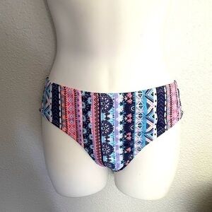 ART CLASS multicolor paisley print high waist bikini bottoms size XL